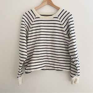 Madewell Luxe Raglan Sweatshirt in Stripe